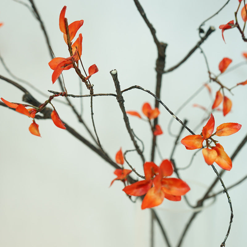 Realistic Touch Faux Branches with Spring Rain and Autumn Leaves - Perfect for Soft Decoration in Window Displays and Floral Arrangements