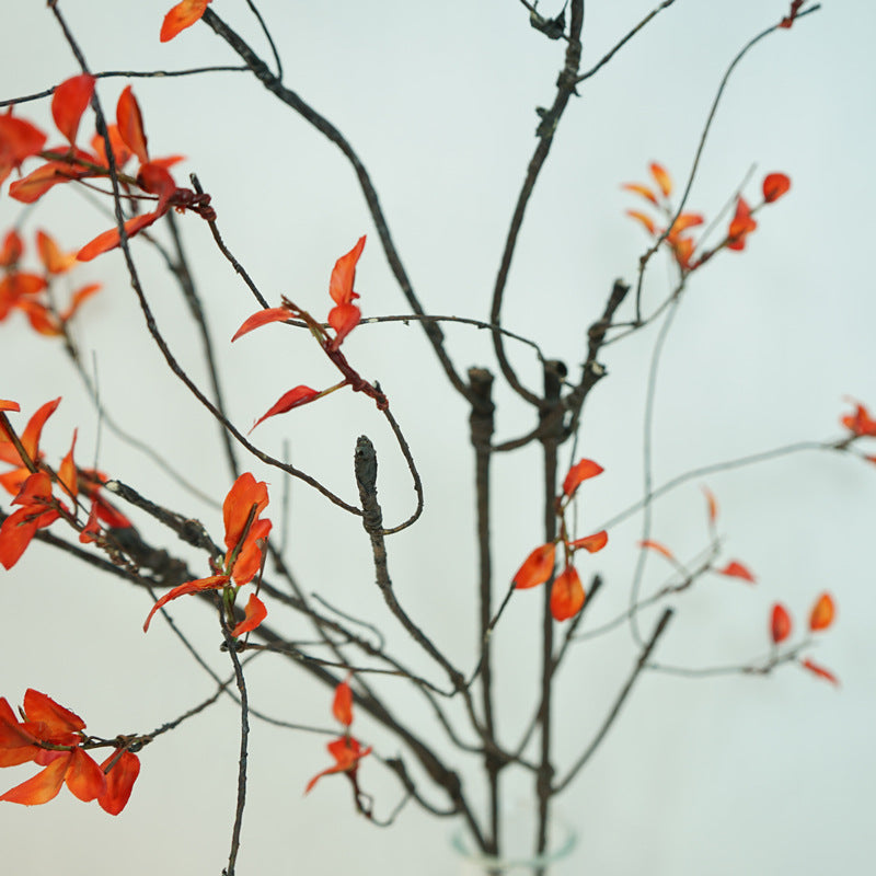 Realistic Touch Faux Branches with Spring Rain and Autumn Leaves - Perfect for Soft Decoration in Window Displays and Floral Arrangements