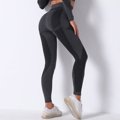 Seamless Knitted High Waisted Butt Lifting Yoga Pants for Women Moisture Wicking Athletic Leggings for Running Fitness and Gym Workouts