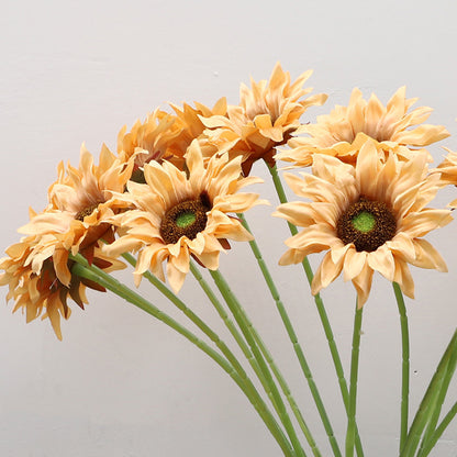 Single Stem Sunflower Home Décor - Realistic Faux Flower for Living Room and Wedding Decoration - Perfect for Celebrations and Events