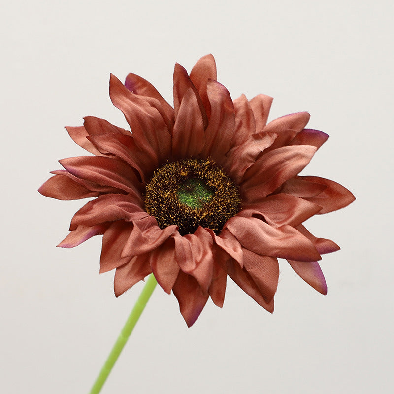 Single Stem Sunflower Home Décor - Realistic Faux Flower for Living Room and Wedding Decoration - Perfect for Celebrations and Events