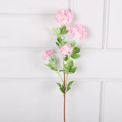 Elegant European-Style Artificial Hydrangea Stem - Perfect for Wedding Décor, Home Arrangements, and Special Events – Lifelike 4-Head Design for Stunning Floral Accents