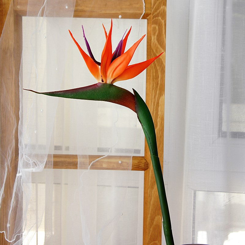 Realistic Strelitzia Bird of Paradise Artificial Flower Stem – Perfect Home Decor Accent, Wedding Decoration, and Photography Prop