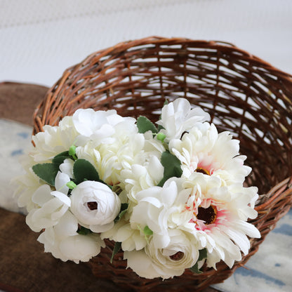 Elegant African Daisy Bouquet - Realistic Faux Floral Arrangement for Home Decor, Ideal for Living Room and Office Settings