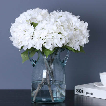 Lifelike Hydrangea Flower Stem - Realistic Touch Faux Floral Arrangement for Bedroom, TV Cabinet Decor, and Wedding Celebrations