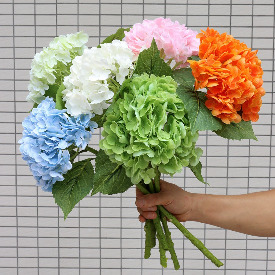 Realistic Faux Hydrangea Bouquet - Lifelike Touch, Moisture-Resistant, Perfect for Hotel Decor, Weddings, and Special Events