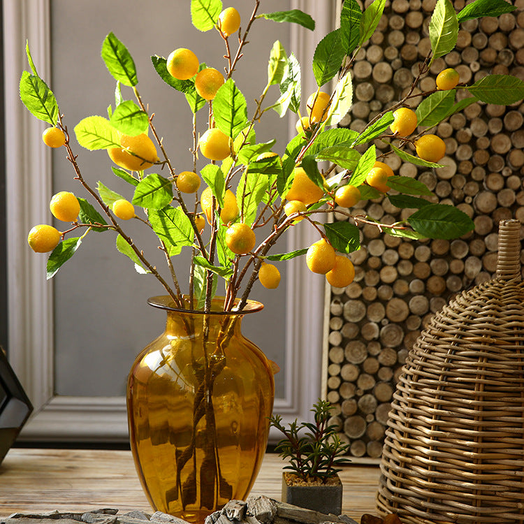 Fresh Lemon Artificial Flower Arrangement - Breathtaking Home Decor and Decorative Fruit Accent for Your Living Room