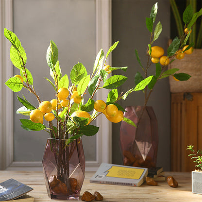 Fresh Lemon Artificial Flower Arrangement - Breathtaking Home Decor and Decorative Fruit Accent for Your Living Room