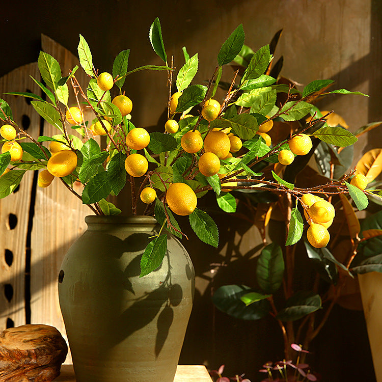 Fresh Lemon Artificial Flower Arrangement - Breathtaking Home Decor and Decorative Fruit Accent for Your Living Room