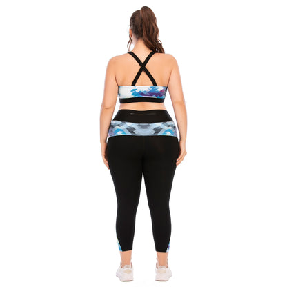 Plus Size Fitness Apparel Set Yoga Outfits with Compression Leggings and Sports Bra Enhance Your Workout with Ausstyle 1 12026