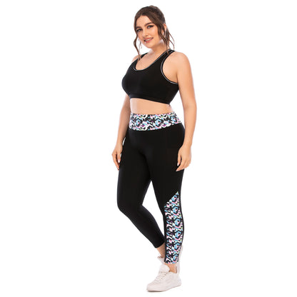 Plus Size Fitness Outfit Set Yoga Clothes with Tight Fit Barbie Pants and Supportive Sports Bra Australia s Top Athletic Wear 12027 12028