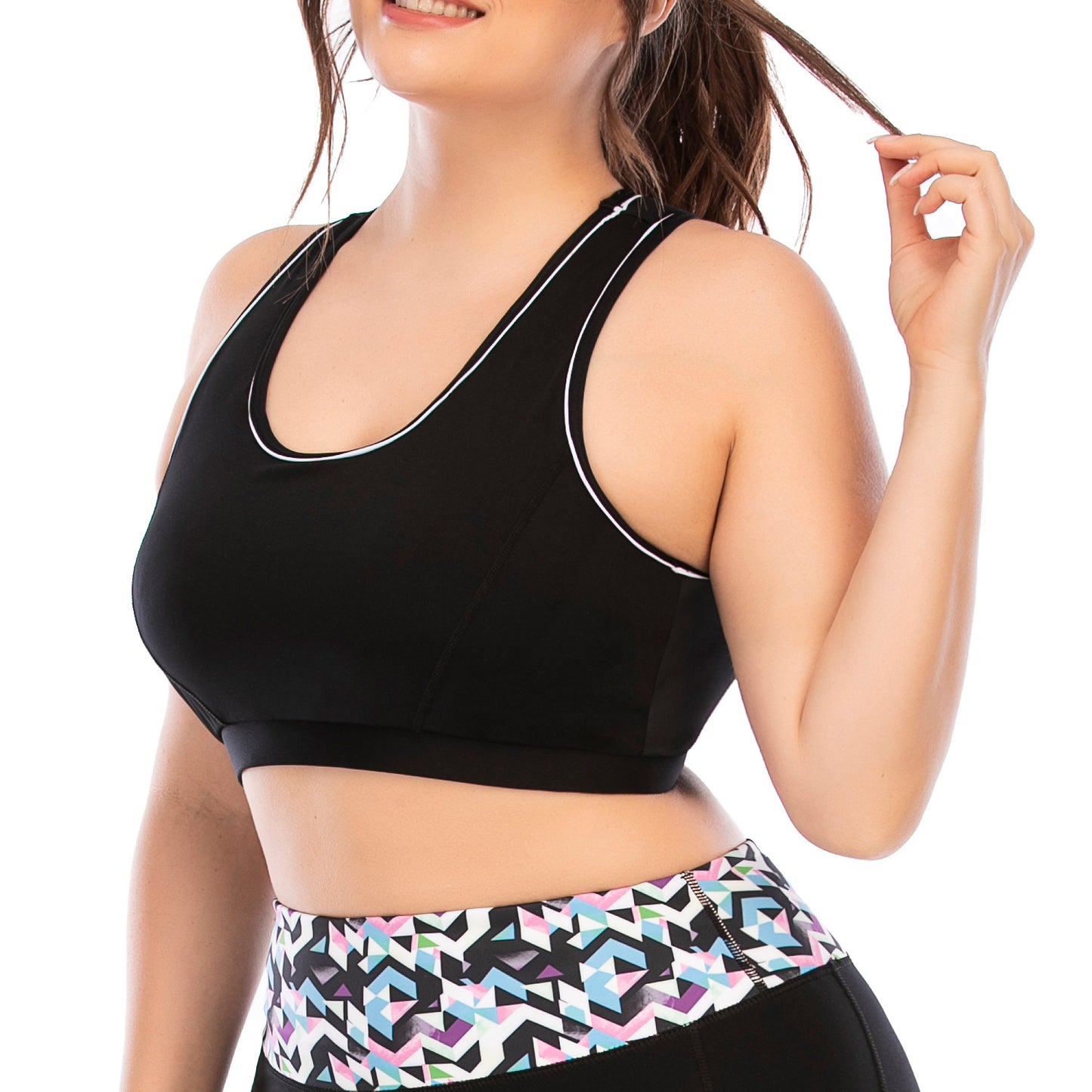 Plus Size Fitness Outfit Set High Performance Yoga Clothes with Figure Hugging Barbies Tights and Supportive Sports Bra for All Workout Styles