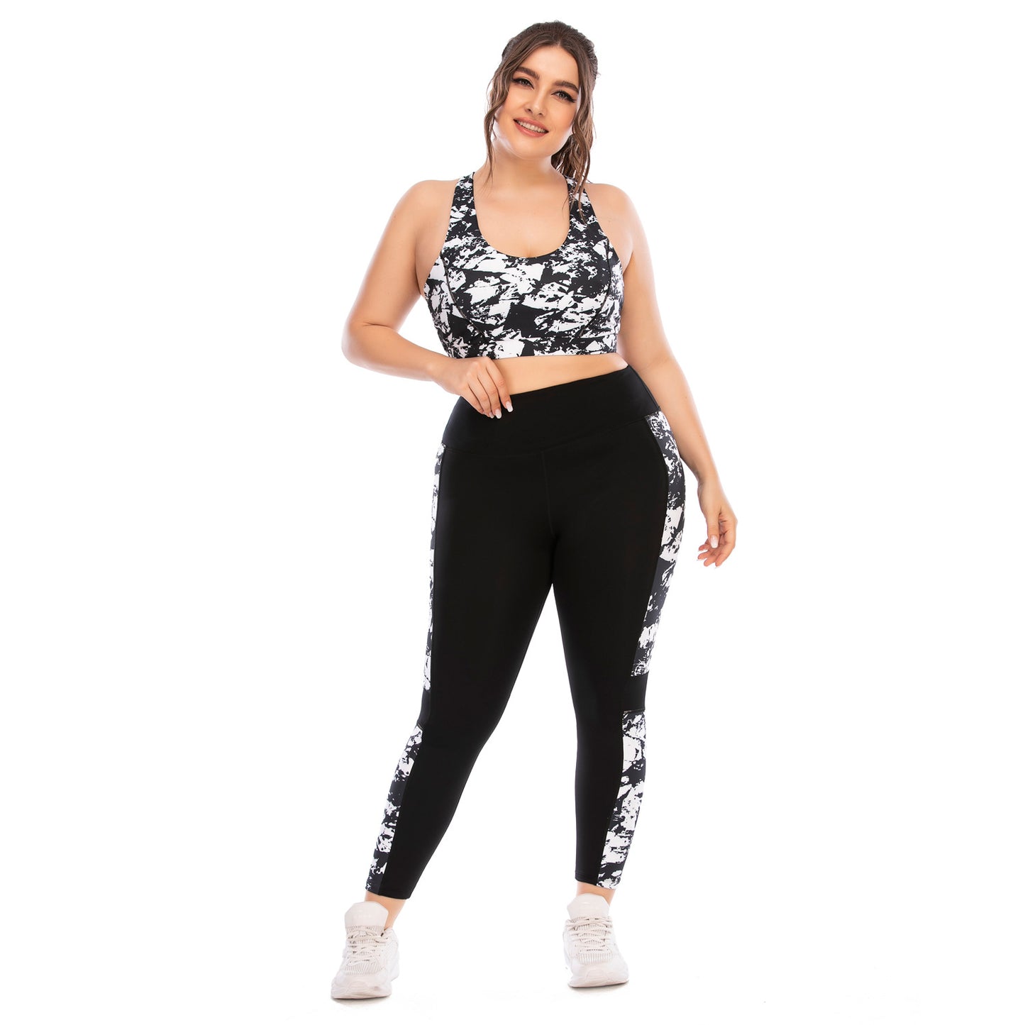 Plus Size Fitness Outfit Set Yoga Wear with Tights and Sports Bra for Comfort and Performance Aussie Style 12033 12034