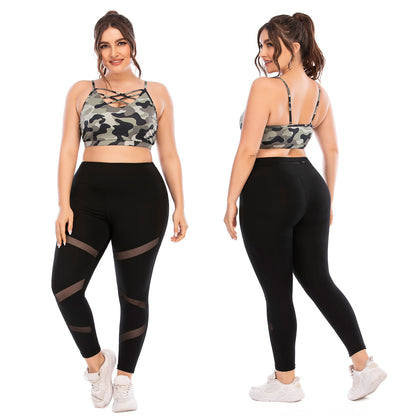 Plus Size Fitness Outfit Set Yoga Clothes with Tight Fitting Barbie Pants Supportive Sports Bra for Active Lifestyles at Aussie Strength 1 1