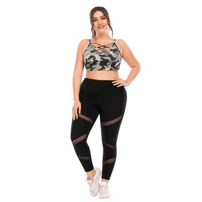 Plus Size Fitness Outfit Set Yoga Clothes with Tight Fitting Barbie Pants Supportive Sports Bra for Active Lifestyles at Aussie Strength 1 1