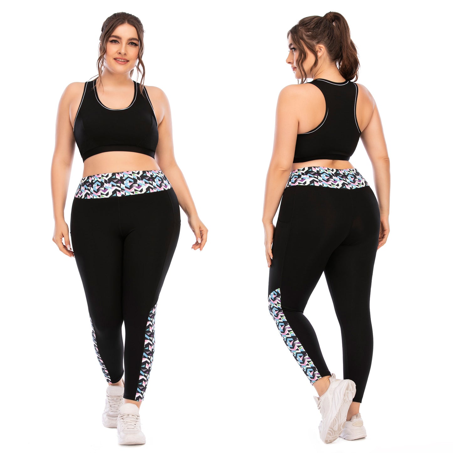 Plus Size Fitness Outfit Set Yoga Clothes with Tight Fit Barbie Pants and Supportive Sports Bra Australia s Top Athletic Wear 12027 12028