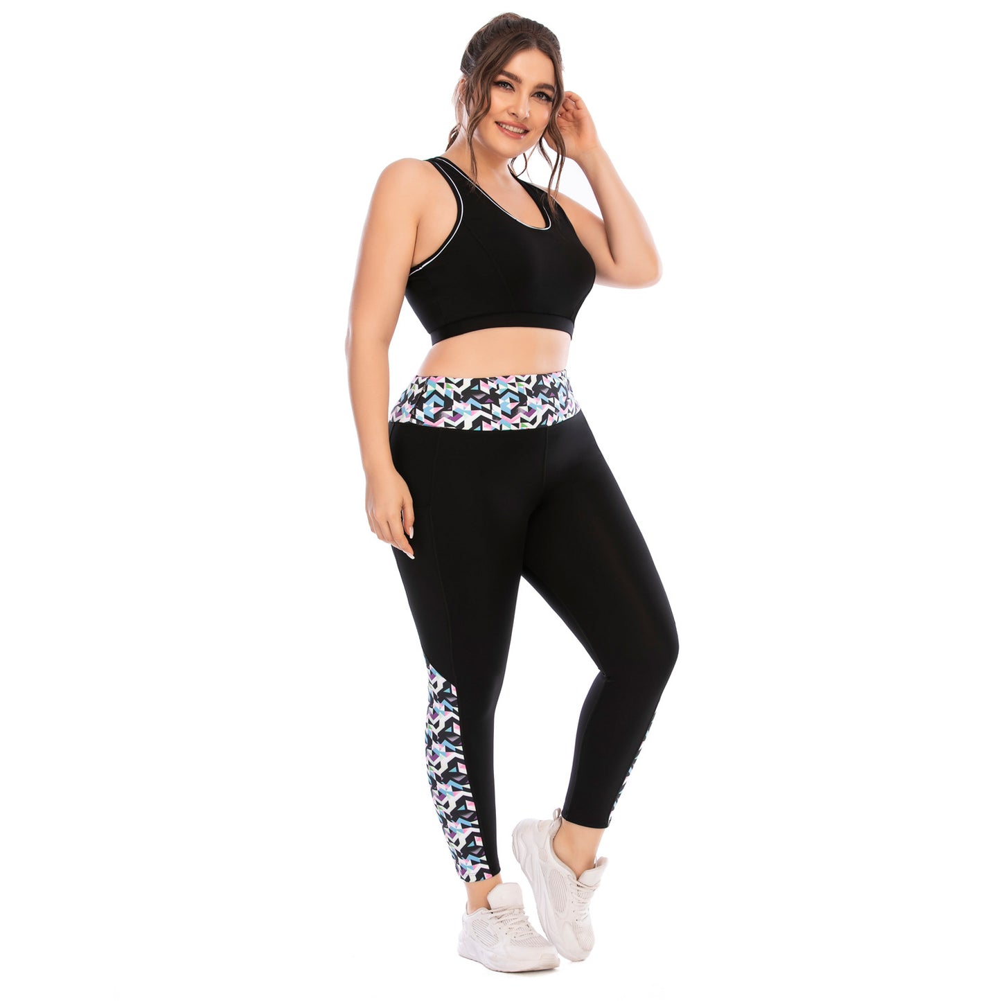 Plus Size Fitness Outfit Set Yoga Clothes with Tight Fit Barbie Pants and Supportive Sports Bra Australia s Top Athletic Wear 12027 12028