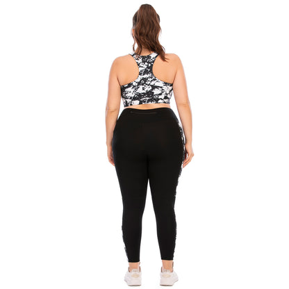 Plus Size Fitness Outfit Set Yoga Wear with Tights and Sports Bra for Comfort and Performance Aussie Style 12033 12034