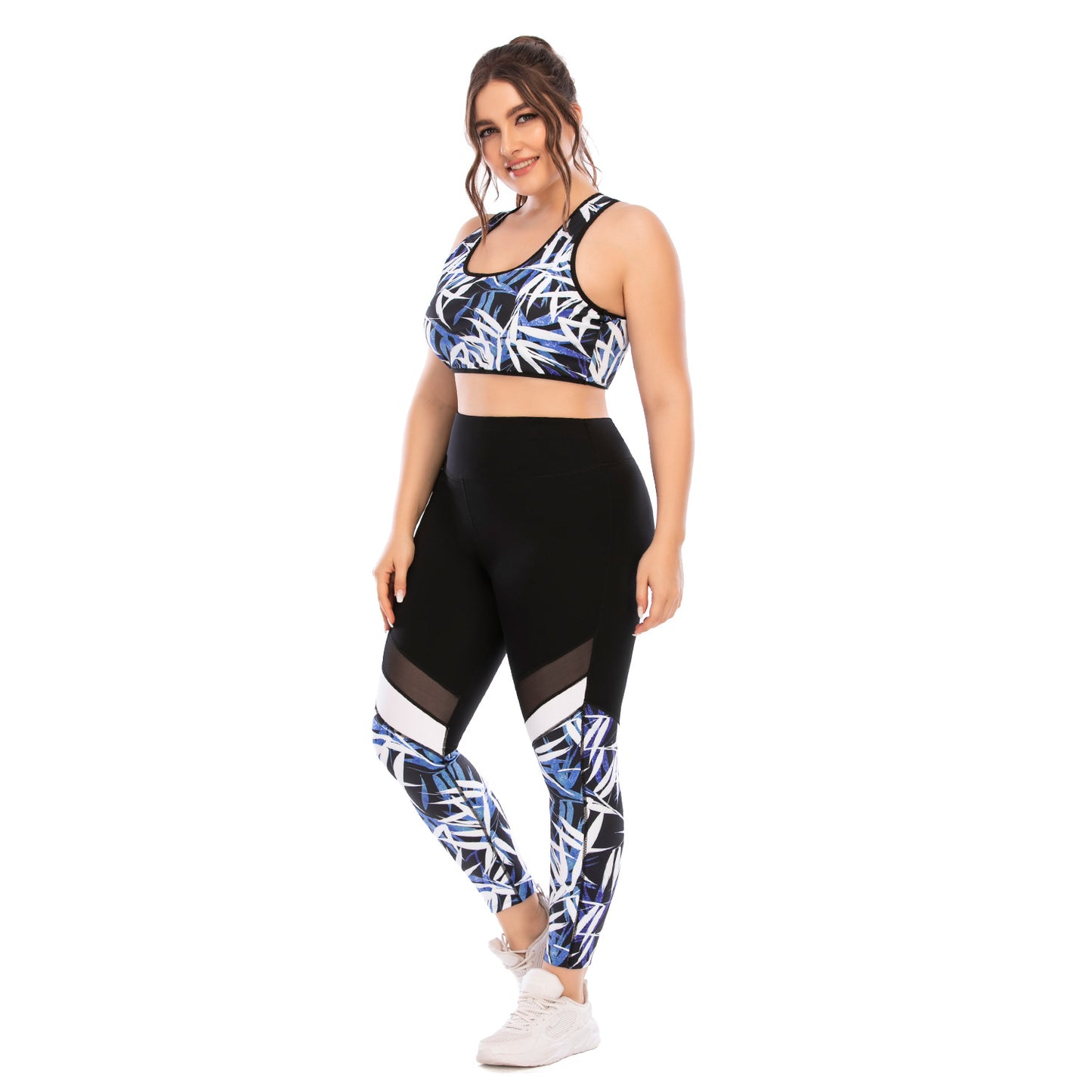 Plus Size Activewear Set for Women High Performance Yoga Outfit with Cute Barbie Pants and Supportive Sports Bra for Fitness Enthusiasts Style AusStrength 12037 12038