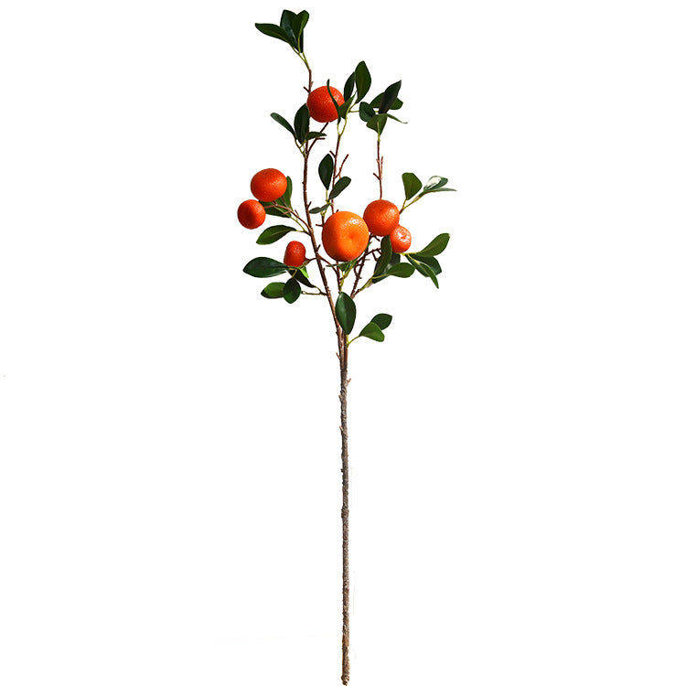 Realistic Autumn Citrus Kumquat Artificial Flowers - Perfect for Home Décor, Hotel Arrangements, and Photography Props