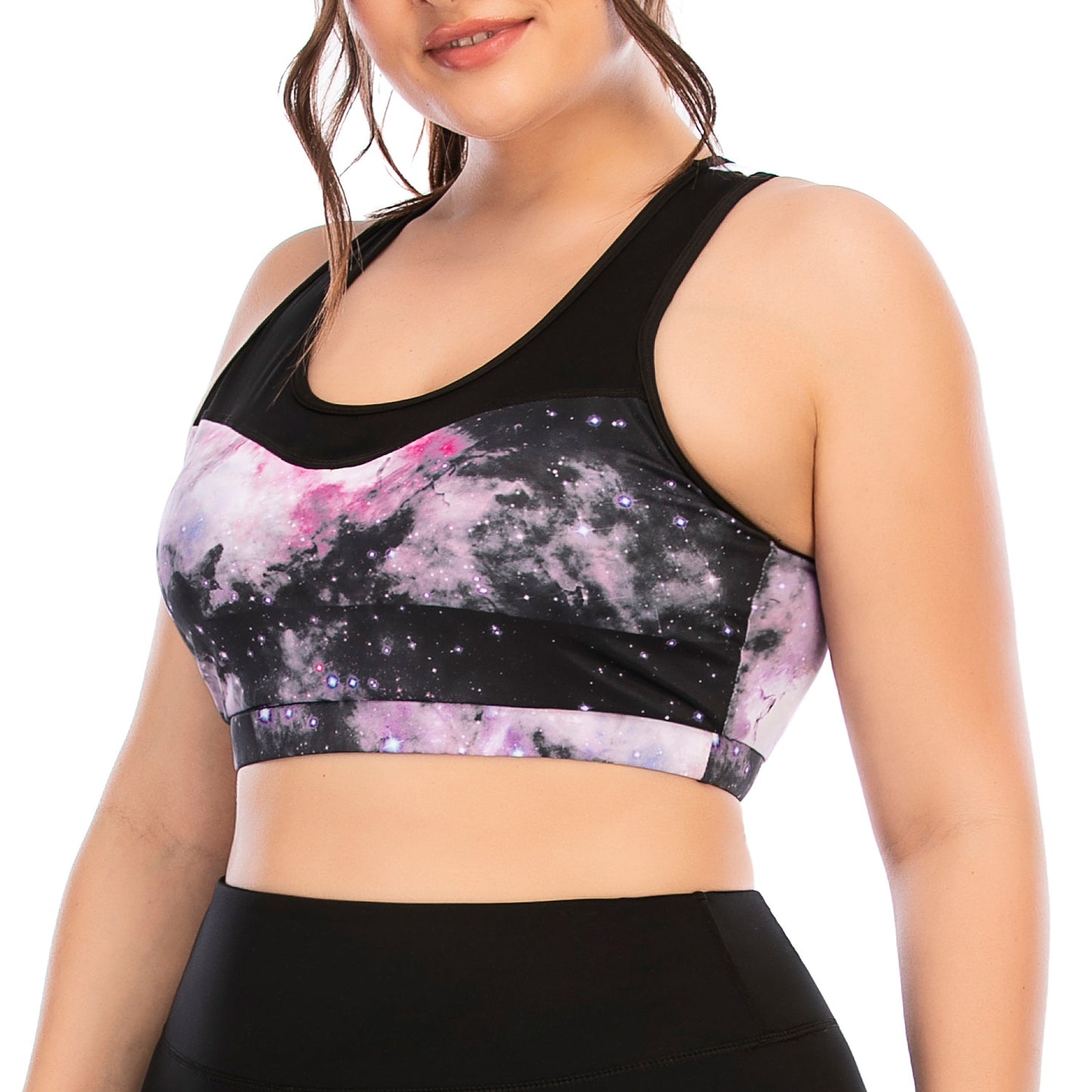 Plus Size Fitness Outfit Set Yoga Clothes with High Waisted Leggings and Supportive Sports Bra for Active Lifestyles by Aushili 12041 12042