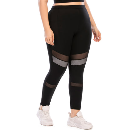 Plus Size Fitness Outfit Set Yoga Clothes with Compression Barbies Pants and Supportive Sports Bra Aus STYLE 12043 12044 for High Performance Workouts