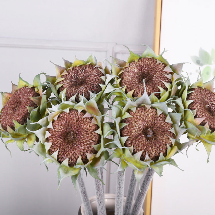 Lifelike Sunflower Decoration - Single Bud Faux Sunflower for Nursery, Wedding, and Dining Table Centerpieces - Perfect for Floral Arrangements and Event Decor