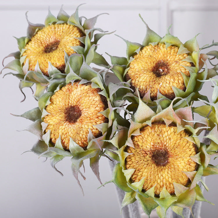 Lifelike Sunflower Decoration - Single Bud Faux Sunflower for Nursery, Wedding, and Dining Table Centerpieces - Perfect for Floral Arrangements and Event Decor