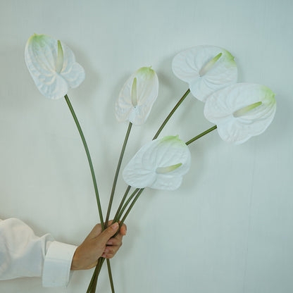 Lifelike Flamingo White Blossom Faux Flowers for Home Dining Table Décor - Perfect for Wedding Decorations, Photography Props, and Elegant Floral Arrangements