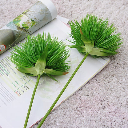 Lifelike Green Hair Carnation - Realistic Faux Flowers for Home Décor, Hotels, Shopping Malls, Wedding Celebrations, and Photography Prop Accents