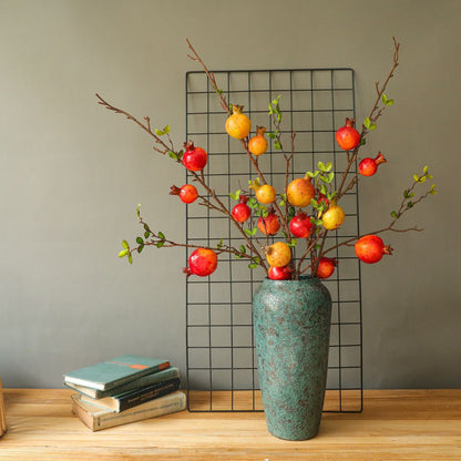 Realistic Faux Pomegranate Flowers and Fruits - Stunning Home Decor for Weddings, Bouquets, Aisle Markers, and Flower Walls - MW10885