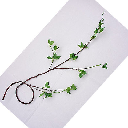 Single Stem 4-Prong Artificial Elm Leaf Branch | Realistic Fake Flowers for Home Décor, Wedding Décor, Photography, and Floral Arrangements