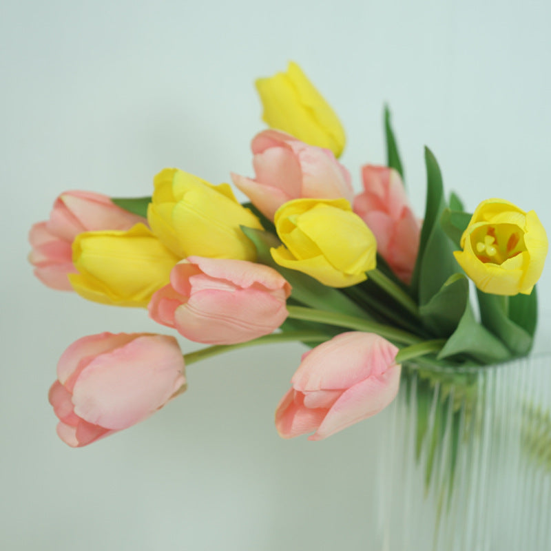 High-Quality Realistic Touch Tulip Bouquet - Perfect Home Décor for Photography and Weddings, Long-Lasting Artificial Flowers for Elegant Celebrations