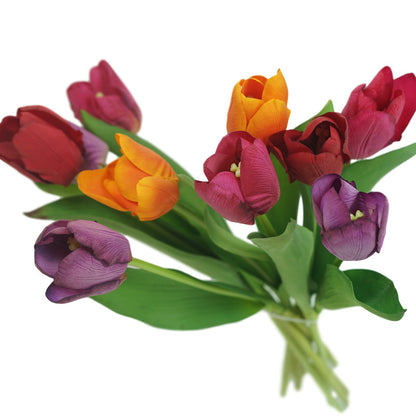 High-Quality Realistic Touch Tulip Bouquet - Perfect Home Décor for Photography and Weddings, Long-Lasting Artificial Flowers for Elegant Celebrations