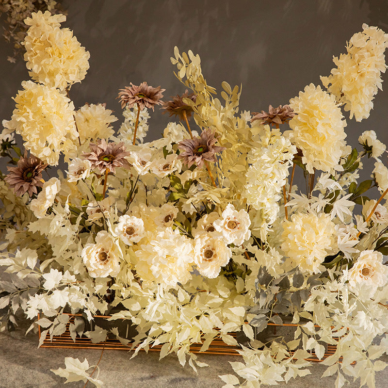 Elegant White Wedding Faux Flowers for Stunning Ceremony Decor - Perfect for Arches, Aisles, and Backdrops