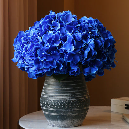 Charming Mallorca-Inspired Artificial Hydrangea Bouquet - 5-Head Silk Flower Arrangement for Home Decor, Weddings, and Floral Wall Displays