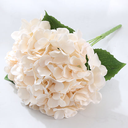 Charming Mallorca-Inspired Artificial Hydrangea Bouquet - 5-Head Silk Flower Arrangement for Home Decor, Weddings, and Floral Wall Displays