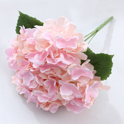 Charming Mallorca-Inspired Artificial Hydrangea Bouquet - 5-Head Silk Flower Arrangement for Home Decor, Weddings, and Floral Wall Displays