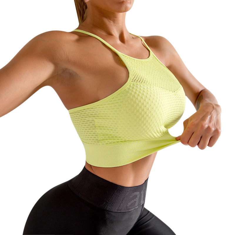 High Impact Moisture Wicking Sports Bra for Women Seamless Breathable Yoga Top with Adjustable Straps for Comfort and Support