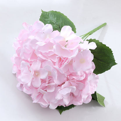 Charming Mallorca-Inspired Artificial Hydrangea Bouquet - 5-Head Silk Flower Arrangement for Home Decor, Weddings, and Floral Wall Displays