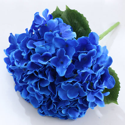 Charming Mallorca-Inspired Artificial Hydrangea Bouquet - 5-Head Silk Flower Arrangement for Home Decor, Weddings, and Floral Wall Displays