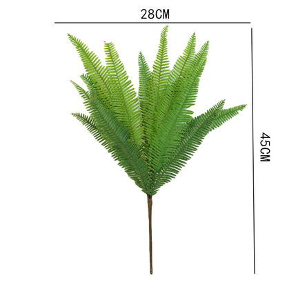 Realistic Faux Plants for Home Décor - Lush Fern Leaf Arrangement Perfect for Living Room & Balcony Decoration - Durable Plastic Greenery Accent