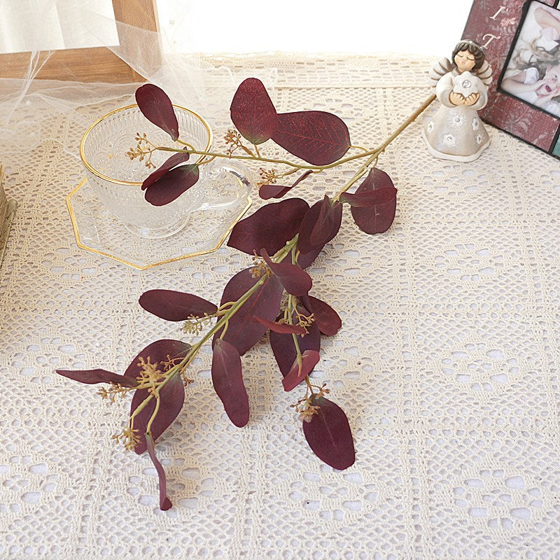 Realistic Eucalyptus Artificial Flowers - Perfect for Home Décor, Wedding Photography, and Stylish Floral Arrangements