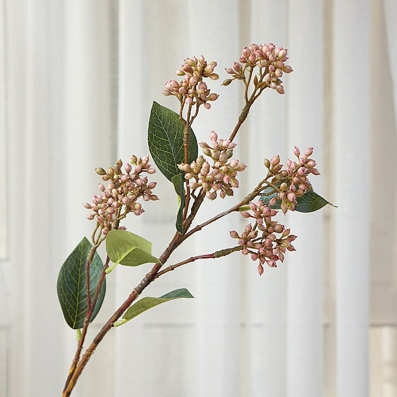 Single Stem Japanese Wild Berry Faux Flower - Perfect for Home Décor, Wedding Celebrations, and Photography Setups