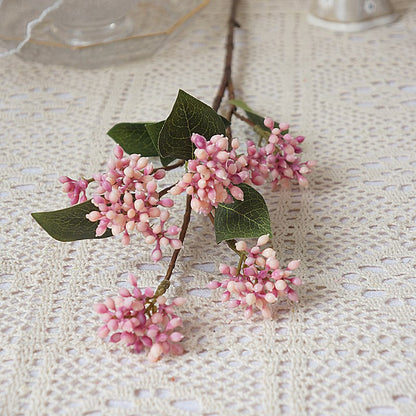 Single Stem Japanese Wild Berry Faux Flower - Perfect for Home Décor, Wedding Celebrations, and Photography Setups