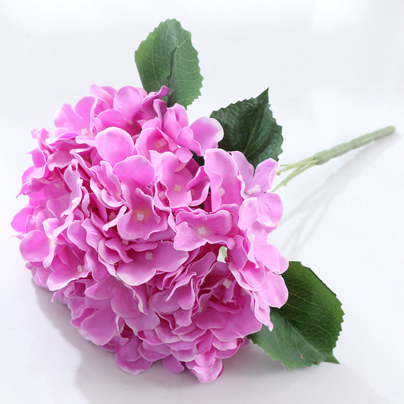 Charming Mallorca-Inspired Artificial Hydrangea Bouquet - 5-Head Silk Flower Arrangement for Home Decor, Weddings, and Floral Wall Displays