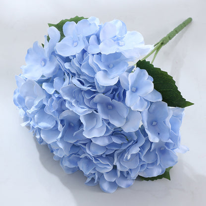 Charming Mallorca-Inspired Artificial Hydrangea Bouquet - 5-Head Silk Flower Arrangement for Home Decor, Weddings, and Floral Wall Displays