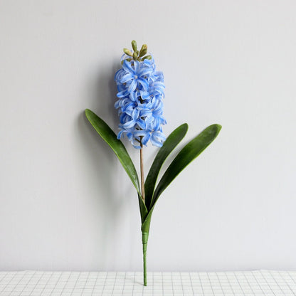 Realistic 3D Touch Hyacinth Home Decor -  Plastic Faux Daffodil Potted Plant Arrangement for Elegant Interiors