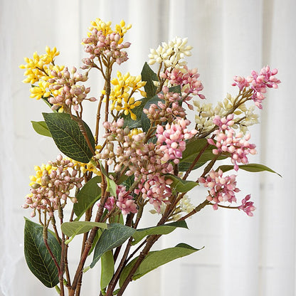 Single Stem Japanese Wild Berry Faux Flower - Perfect for Home Décor, Wedding Celebrations, and Photography Setups