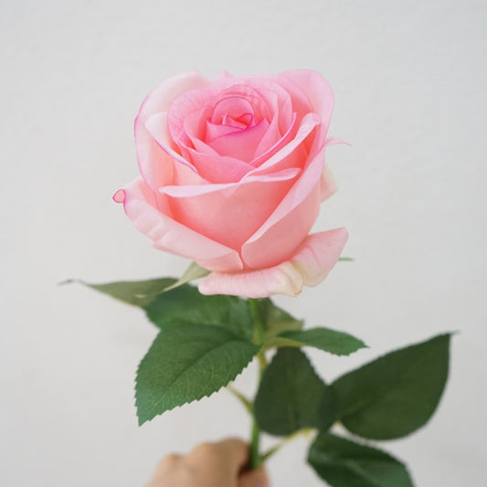 Ultra-Realistic Touch Hydrating Rose - Single Stem Large Faux Flower for Venus Soft Decor, Flower Arrangements & Photography Props